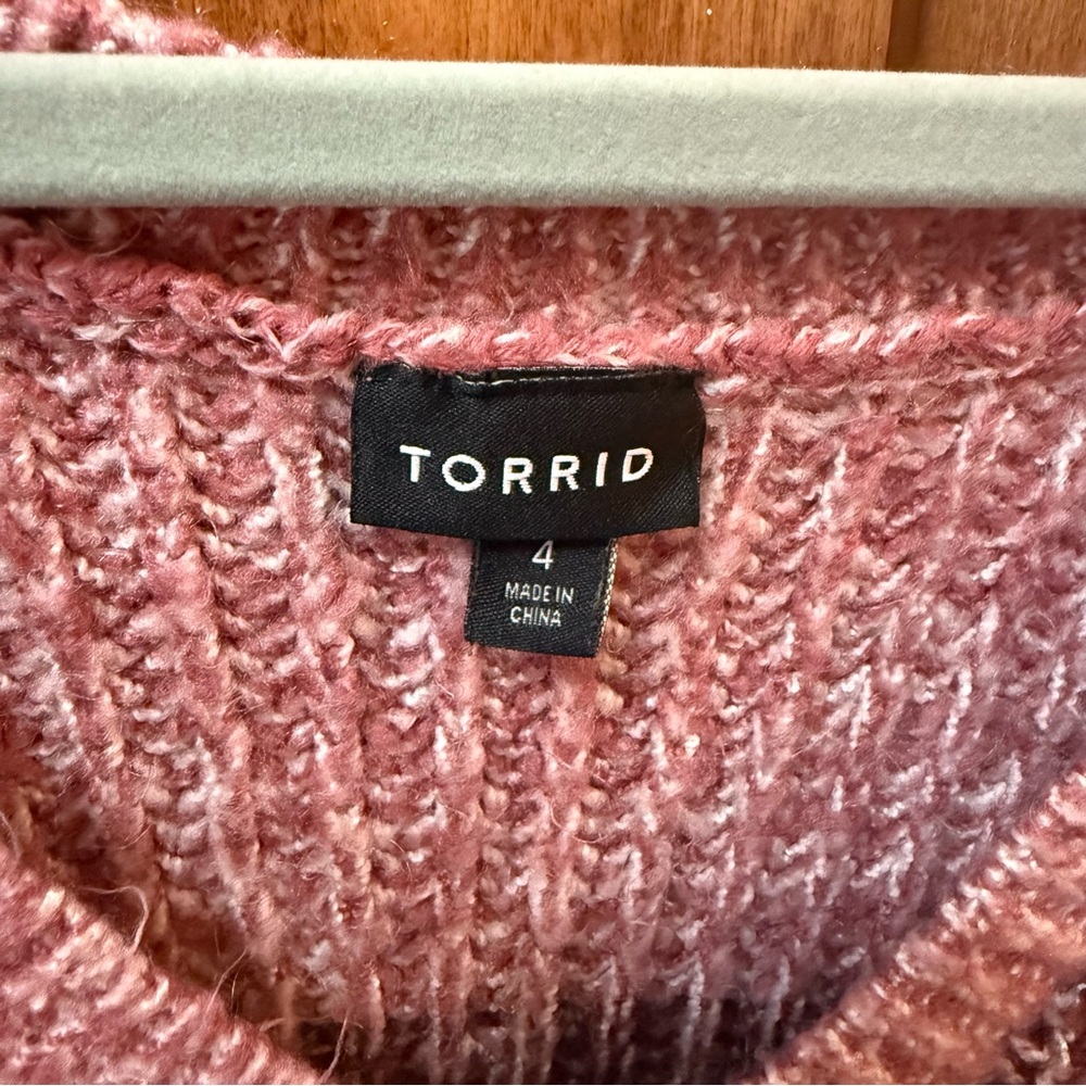 Torrid Women's Striped Sweater - Pink and Purple 4 - Picture 2 of 4